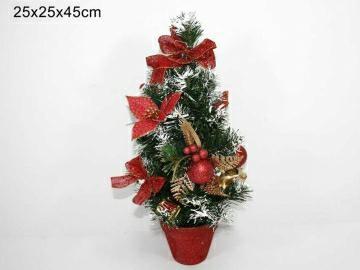 ALBERO ROSSO 45cm ADDOBBATO