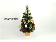 ALBERO 50cm ADDOBBATO ORO