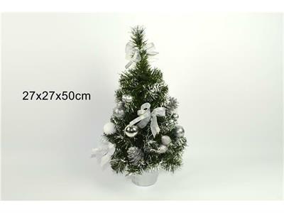 ALBERO 50cm ADDOBBATO SILVER