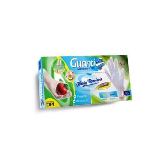 GUANTI MONOUSO TPE TRASPARENTI TG.M 50pz