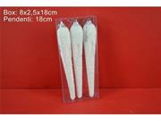 STALATTITI 18cm 3pz BIANCO