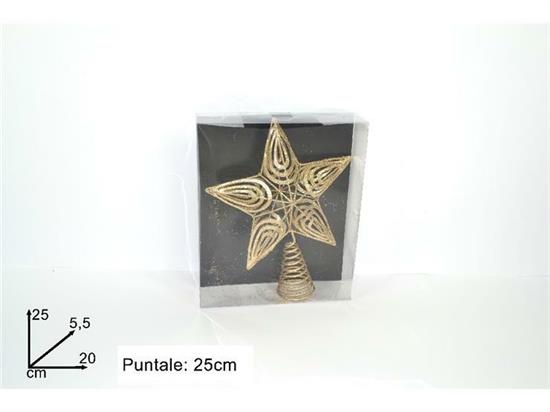 PUNTALE STELLA 25cm ORO