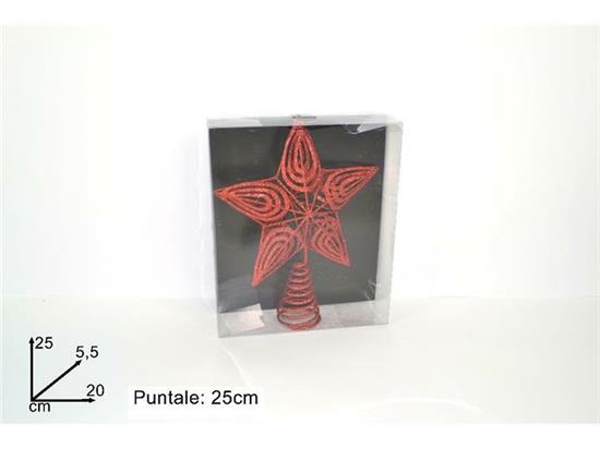 PUNTALE STELLA 25cm ROSSO