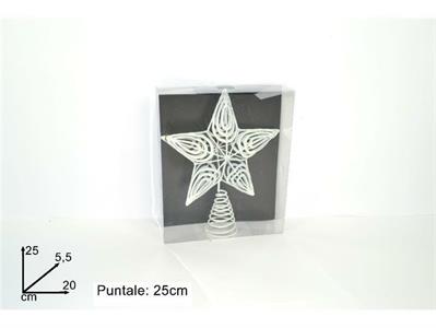 PUNTALE STELLA 25cm BIANCO