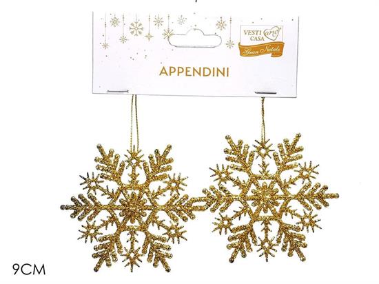 FIOCCO NEVE ORO APPENDINO 2pz