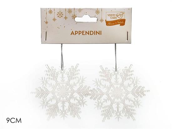 FIOCCO NEVE BIANCO APPENDINO 2pz