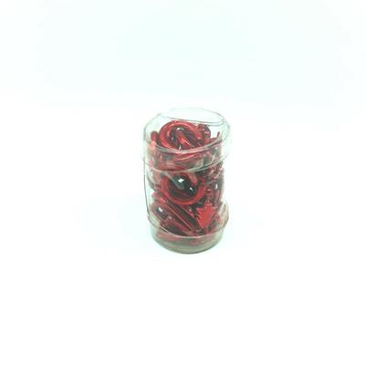 GANCI CON DECORAZIONI ROSSO 20pz