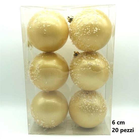 PALLE PERLATE ORO 6cm 20pz