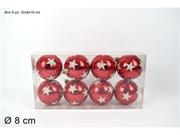 PALLE C/STELLE ROSSO BIANCO 8p