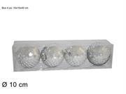 PALLE PAILLETTES SILVER 10cm 4pz