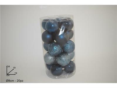 PALLE BLU 8cm 20pz