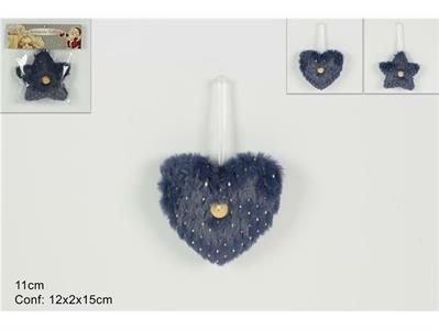 STELLA/CUORE APPENDINO BLU 11cm