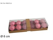 PALLE ROSA 6cm 12pz