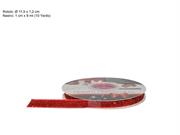 NASTRO VELLUTO GLITTERATO ROSSO cm1x9mt