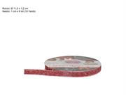 NASTRO VELLUTO GLITTERATO ROSA cm1x9mt