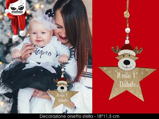 DECORAZIONE NATALE ORSETTO STELLA 1° NATALE