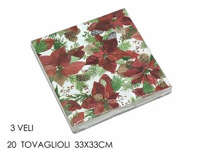 TOVAGLIOLI NATALE 20pz 33x33