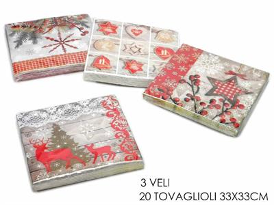 TOVAGLIOLI NATALE 20pz 33x33