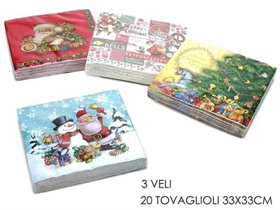 TOVAGLIOLI NATALE 20pz 33x33