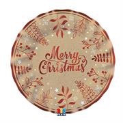 PARTY PIATTI NATALE KRAFT 25cm 6pz