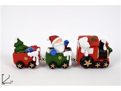 TRENO C/BABBO NATALE 19cm