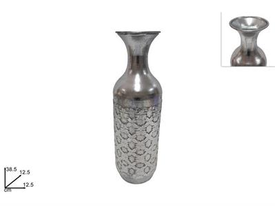 VASO METALLO 12x38cm SILVER