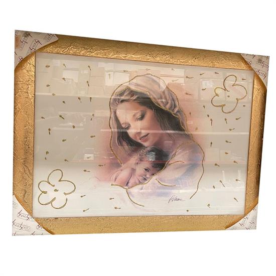 QUADRO 60x80 MADONNA/GESU' ORO