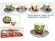 TAZZINE NATALE 6pz + PIATTINI