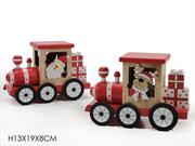 TRENO NATALE ROSSO 13cm C/PERSONAGGI