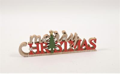 DECORAZIONE LEGNO MERRY CHRISTMAS 36cm