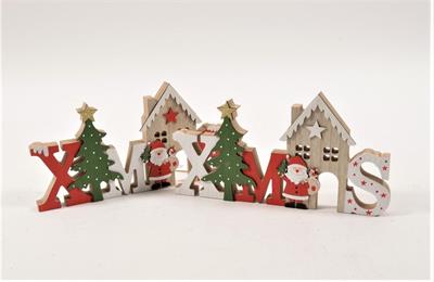 DECORAZIONE XMAS LEGNO 30x15cm