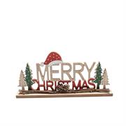 SCRITTA MERRY CHRISTMAS LEGNO 30cm