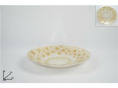 C/TAVOLA NATALE ORO/BIANCO 33cm