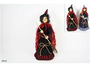 BEFANA 40cm C/TESSUTO RIGHE