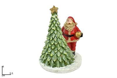 ALBERO C/BABBO NATALE 8cm