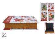 SCATOLA LIBRO LEGNO 18x5x25cm NATALE