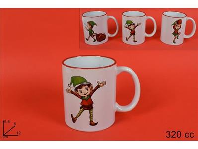 TAZZA MUG DECORO ELFO 320ml