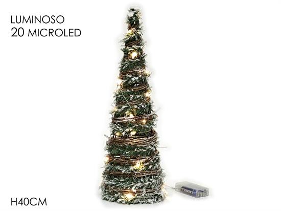 ALBERO CONO C/RAMI 40cm 20 LED