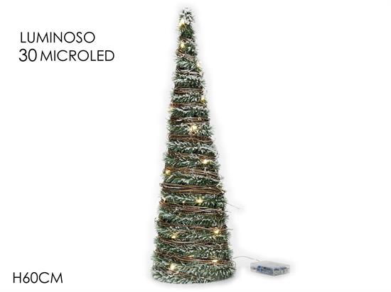 ALBERO CONO C/RAMI 60cm 30 LED