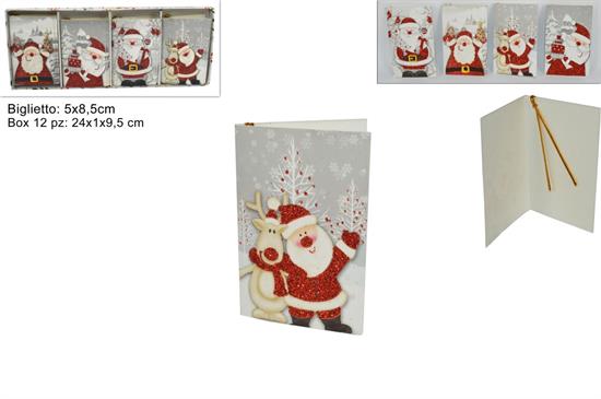 BIGLIETTINI NATALE 12pz IN BOX