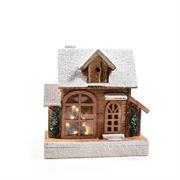 CASA IN LEGNO C/LUCI 25cm