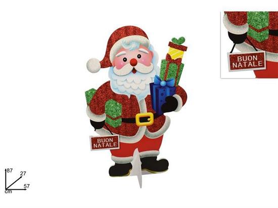 BABBO NATALE BUON NATALE 87cm CARTONCINO