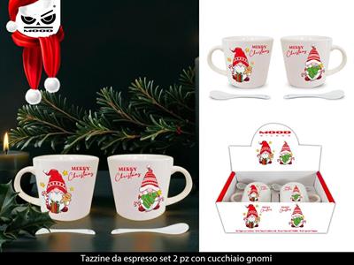 TAZZINE NATALE GNOMI 2pz