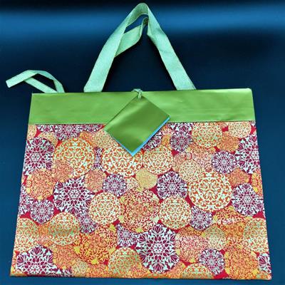 SHOPPER C/RISVOLTO ARANCIO/ORO 25x32x13