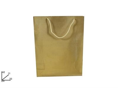 SHOPPER RIGATA ORO 42x33