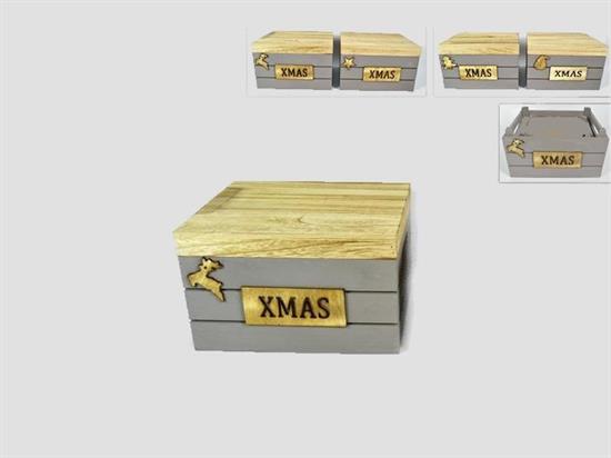 SCATOLA LEGNO XMAS 20x15x13