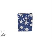 SHOPPER NATALE BLU C/STELLE 25x20