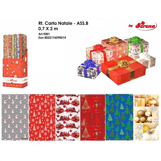 ROTOLO CARTA NATALE 70x200 ASS.RED