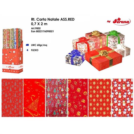 ROTOLO CARTA NATALE 70x200 ASS.RED