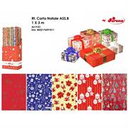 ROTOLO CARTA NATALE 1x3mt ASS.RED